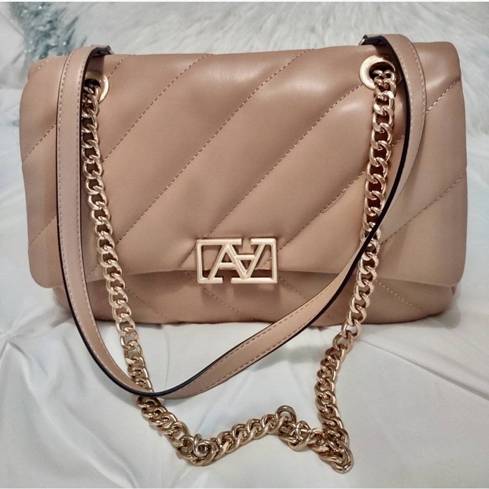 Aldo NWT Quilted Beige Blush Pink Shoulder Bag or Crossbody Classy (A)